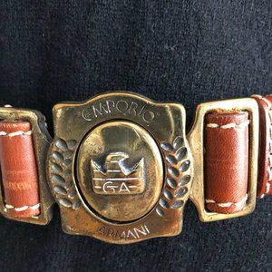 Emporio Armani Leather Belt  with Lock Size 80cm